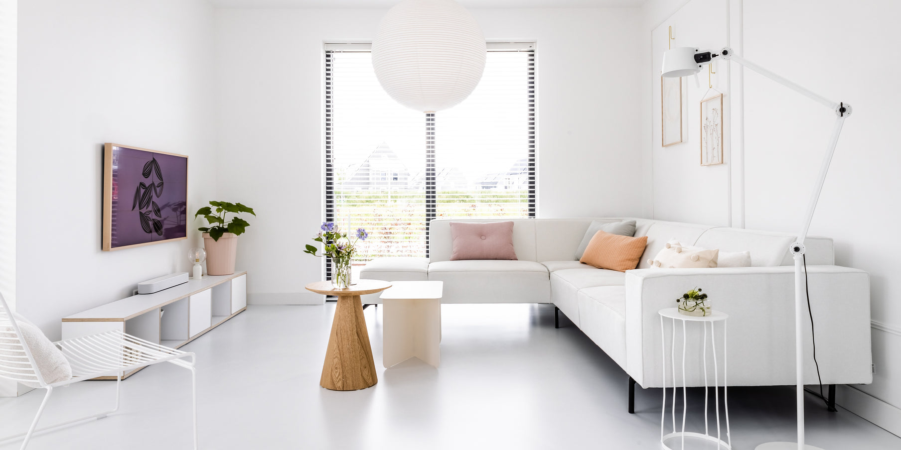 Hoekbank Nord By SIDDE - Scandinavische woonkamer - licht interieur met kleur Hoekbank Nord By SIDDE - Scandinavische woonkamer - licht interieur met kleur